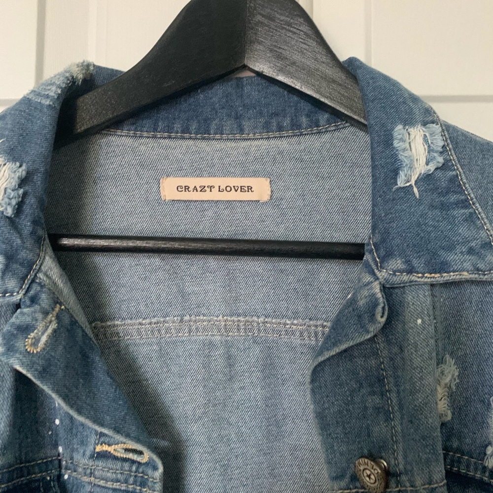 Nasty Gal Distressed Oversized Denim Jacket - Picture 6 of 7